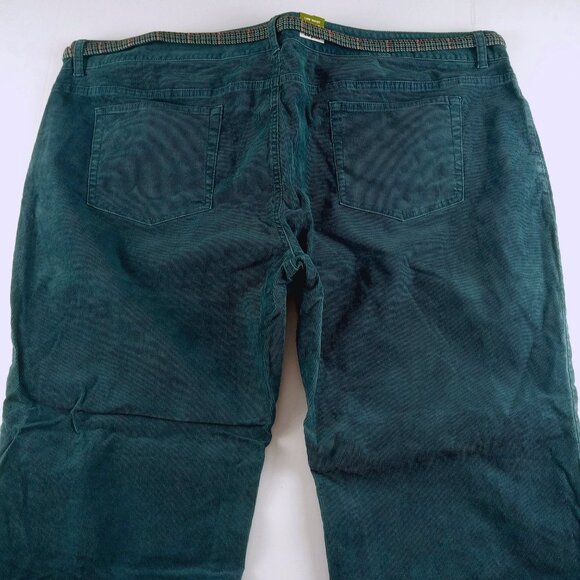 Old Navy Belted Low Waist Bootcut Corduroy Pants Women's Size 26 Blue Stretch - Picture 4 of 7